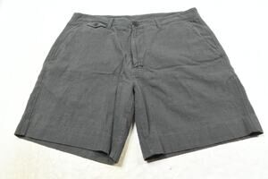 Billy Reid Slub Cotton Moore Shorts Mens 32 Gray Lightweight Slim Fit Casual